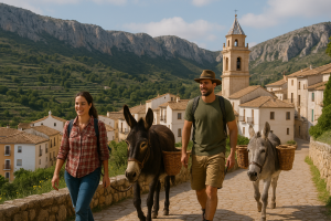Paseo con Burros por los 8 pueblos de la Vall de Gallinera o hasta el Vall de Laguar - www.experienciascostablanca.com