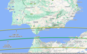 Solar Eclipses of 2027 and 2028 on the Costa Blanca-Alicante: We will look to the Sky again 🌘 Imagen from: NationalEclipse.com